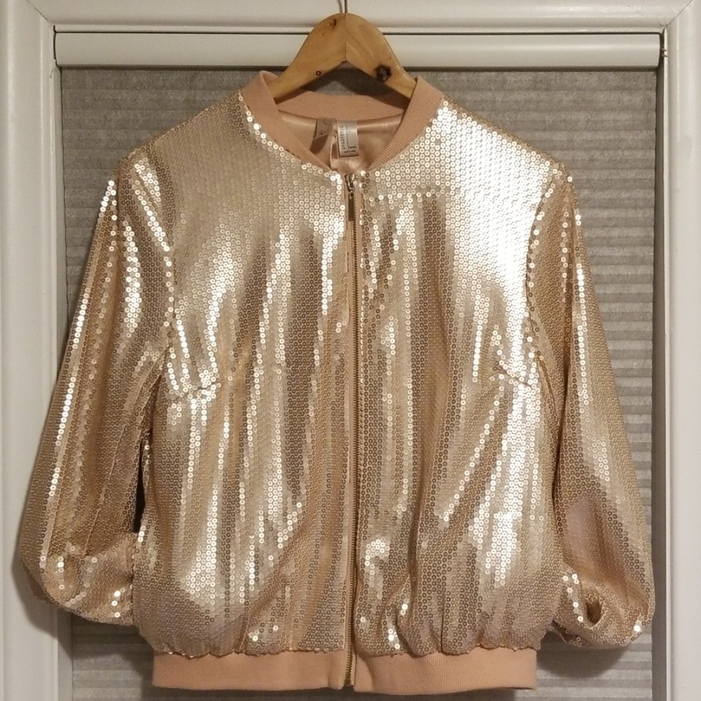 Sequin Bomber Jacket